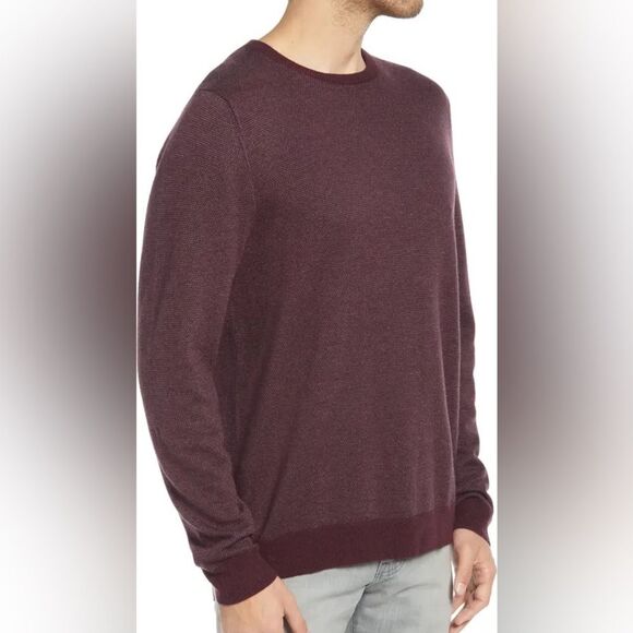 NORDSTROM Bird's Eye Crewneck Sweater ♣️IN STORES♠️ NEW WITH TAGS - Picture 4 of 5